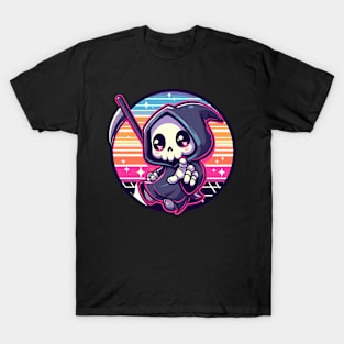 Colorful kawaii retro grim reaper T-Shirt